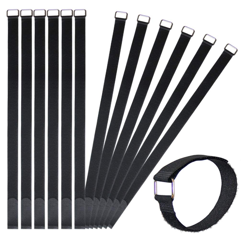 24 Inch Hook and Loop Cable Straps 12 Pack Reusable Nylon Cable Management