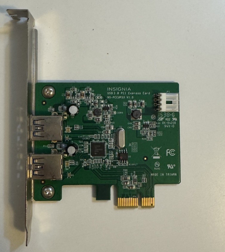 Insignia USB 3.0 Expansion PCI Express Interface Card NS-PCCUP53 2-Port PCIe
