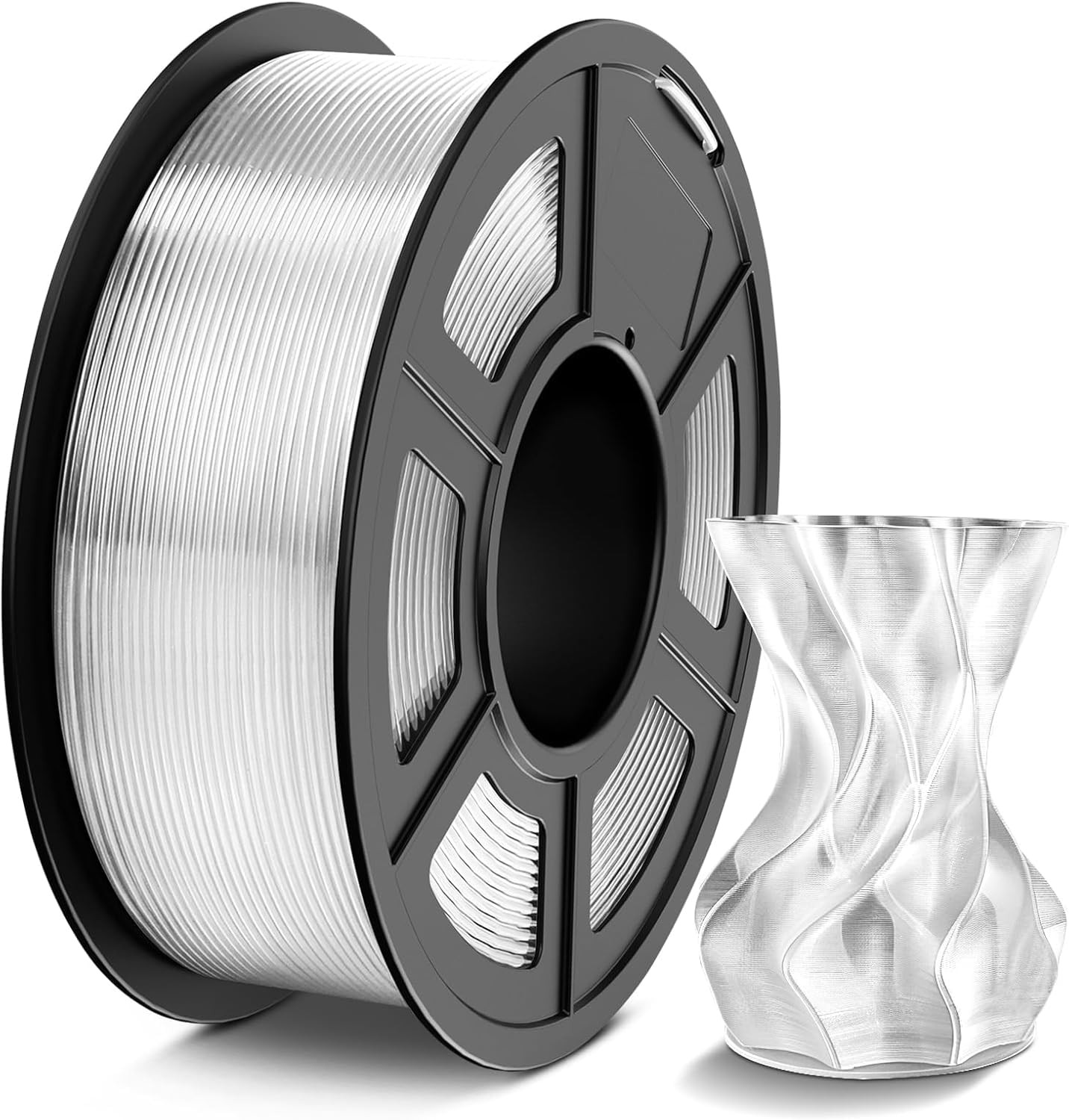 TECBEARS PETG Filament 1.75mm 1KG, 3D Printer Filament PETG Transparent, Strong