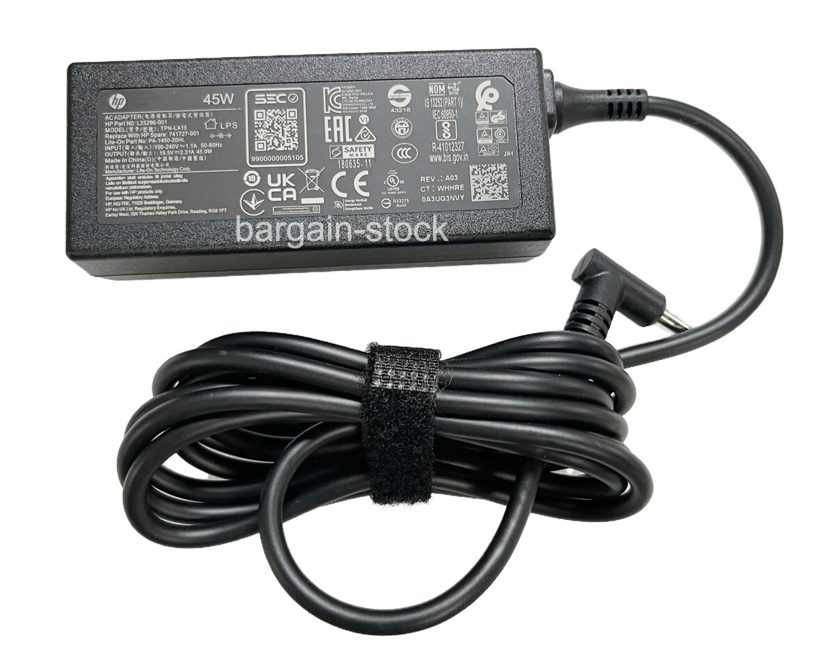 New Genuine HP 2.31A 45W AC Power Adapter Charger 741727-001 L25296-001 TPN-LA15