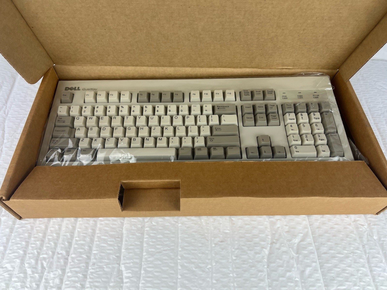 RARE NEW Vintage DELL QuietKey Keyboard PS/2 Extended Rubber Dome SK-1000REW NOS