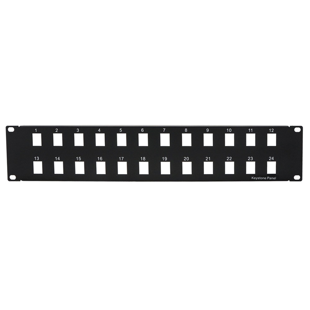 20 Pack of 2U 19" 24 port Blank Panel for Keystone Jack
