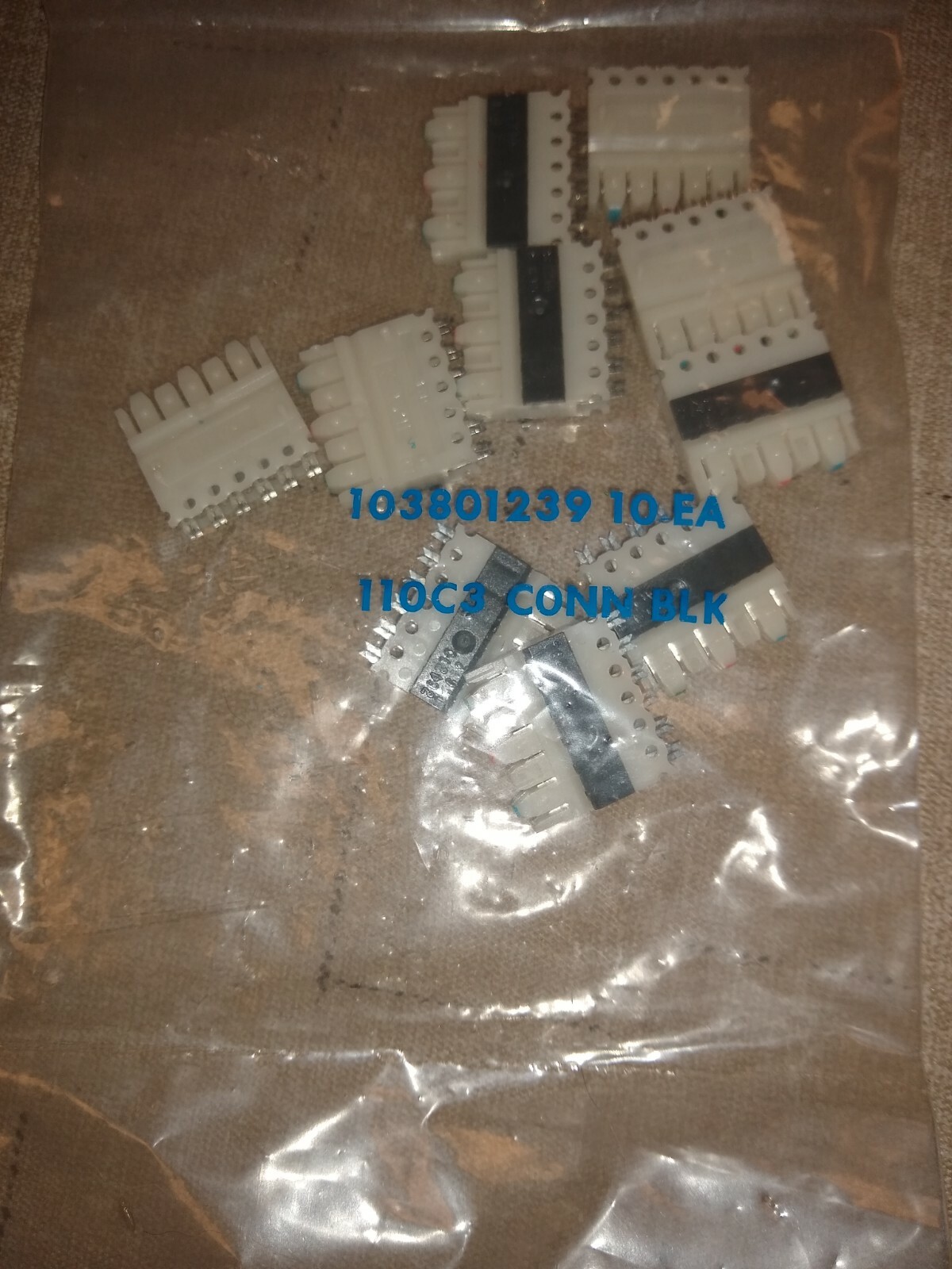 110C-3C 103801239 3 Pair 110 Connecting Clip Punch Block lot of 5 Packages of 10