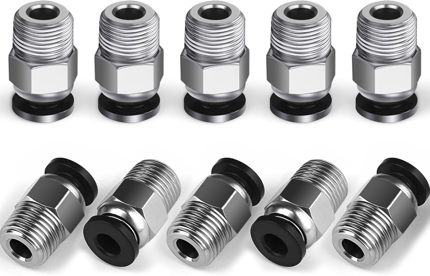 10PCS Premium PC4-M10 Pneumatic Quick Connector Fittings, Bowden Tube... 