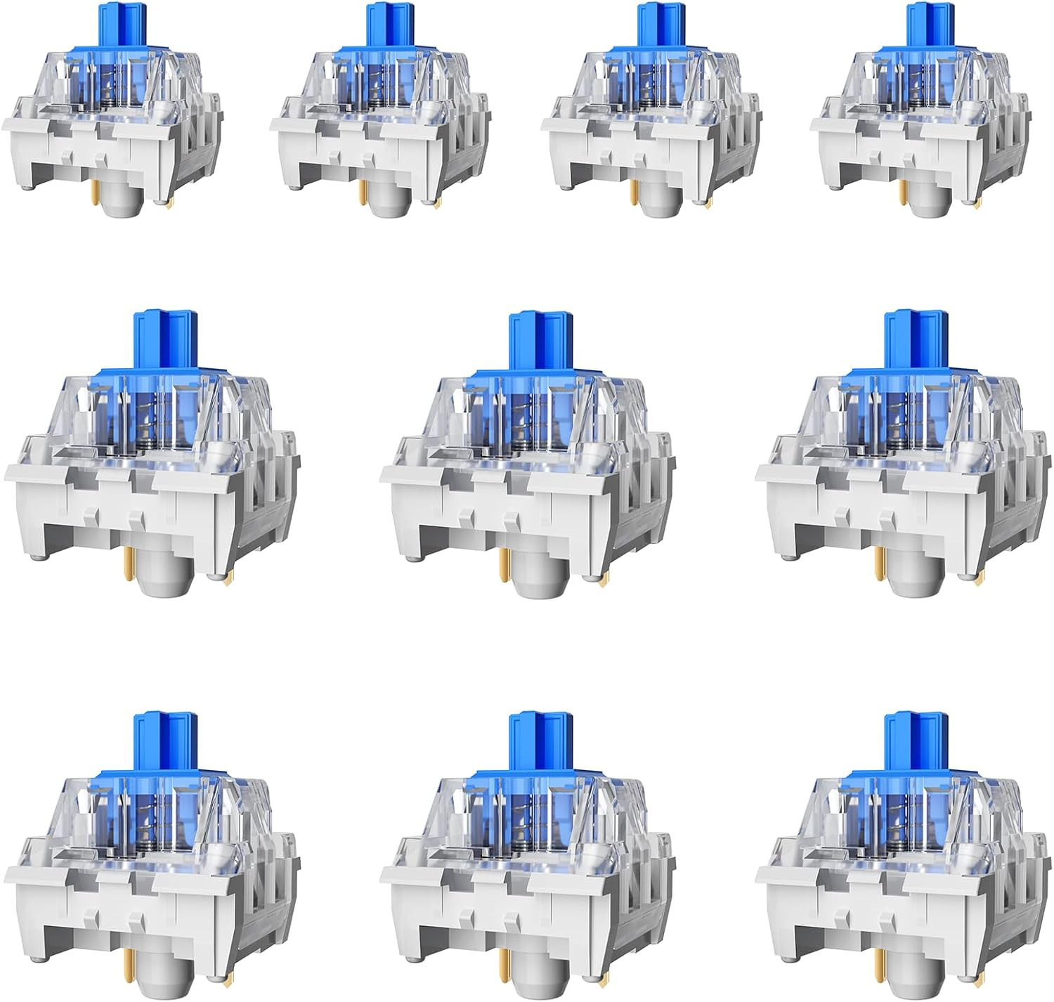 ZhouWang 72PCS Blue Click Switch,Clicker for 3D Prints 、Gaming Keyboards.