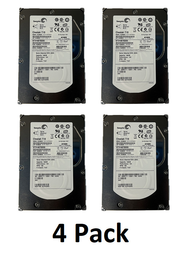 4 Pack - Dell WR711 146GB SAS 10K 3GBPS 3.5