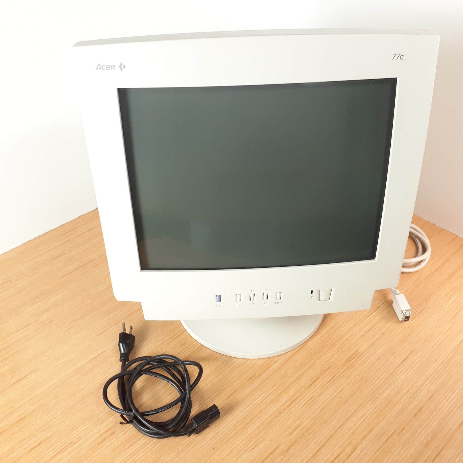 Vtg 1998 ACER CRT Monitor 17" 77c Retro Gaming Tested Working