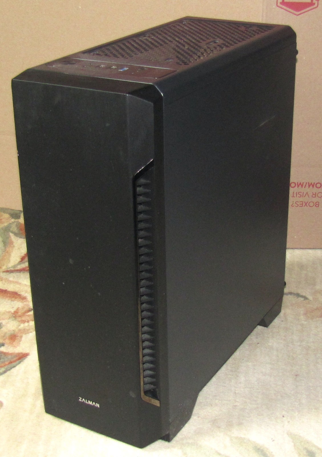 Zalman  S3 EMPTY ATX  7 Slot Tower Gaming PC Tinted Side Cover Computer Case