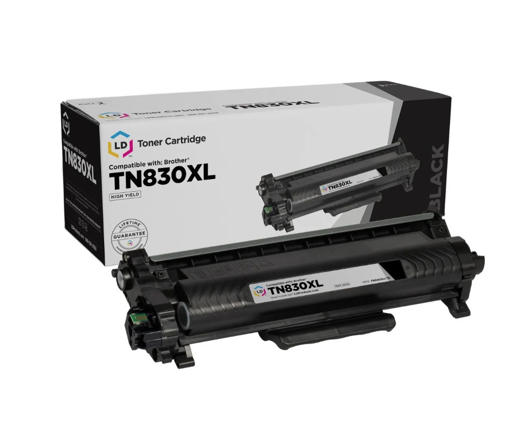 LD Replacement Toner Cartridge Compatible with Brother TN830XL High Yield Black