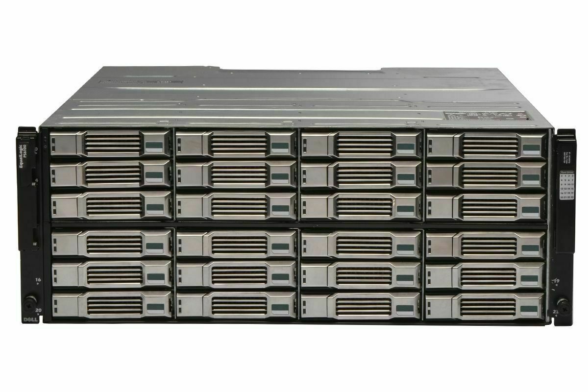 Dell EqualLogic PS6100E 24x 1TB 6G 7.2K 3.5" SAS iSCSI SAN Storage 4 X 1GB