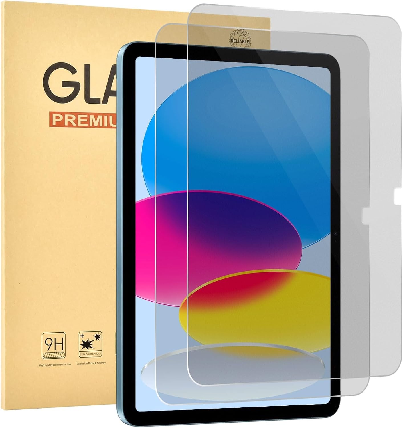 2 Pack Privacy Screen Protector for iPad 11th & 10th Gen, 9H Tempered Glass
