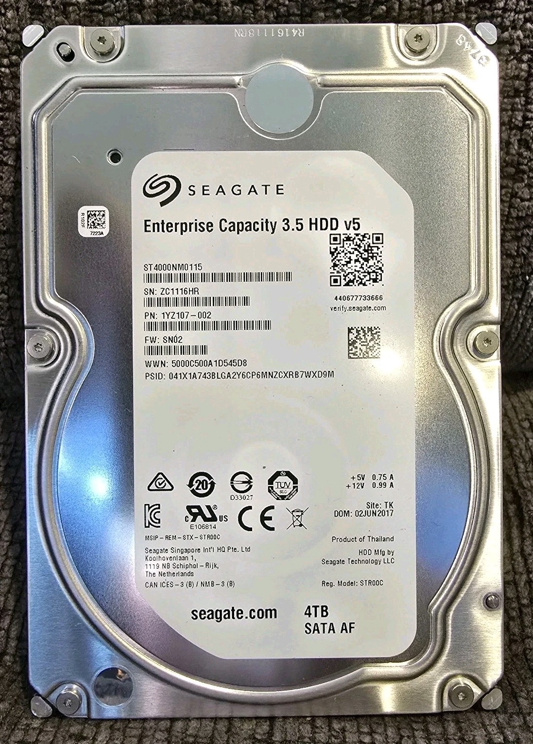 ST4000NM0115 Seagate Exos 7E8 4TB SATA Enterprise Hard Drive