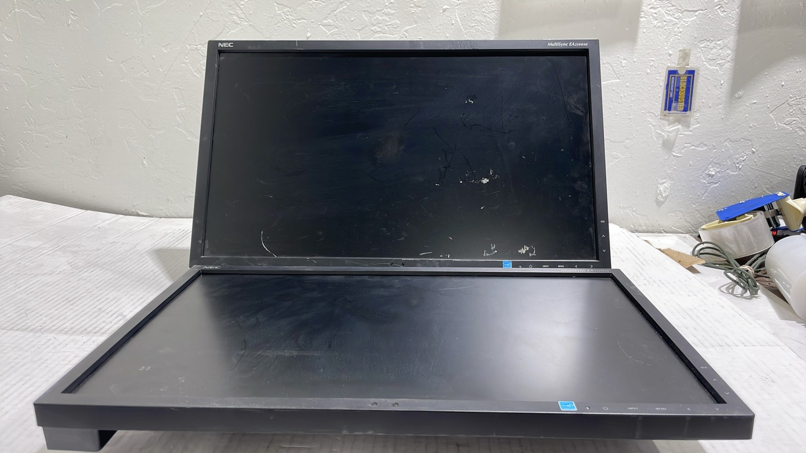 NEC MultiSync 2013 EA234WMi-BK 23" & EA224WMi-BK 2012 LCD Monitor Black Lot Of 2