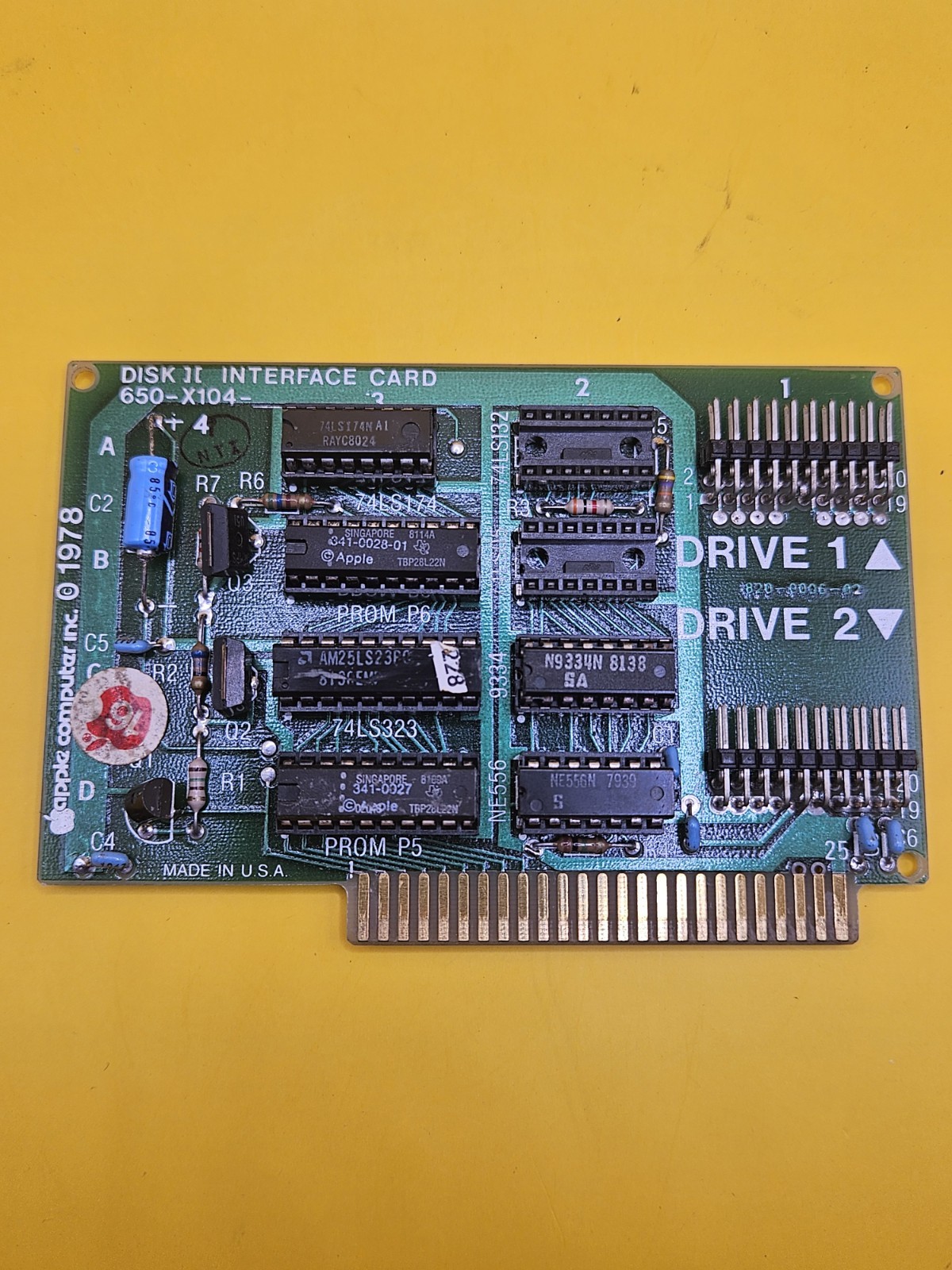 Apple II (1978) Computer Disk II Interface Card 650-X104-