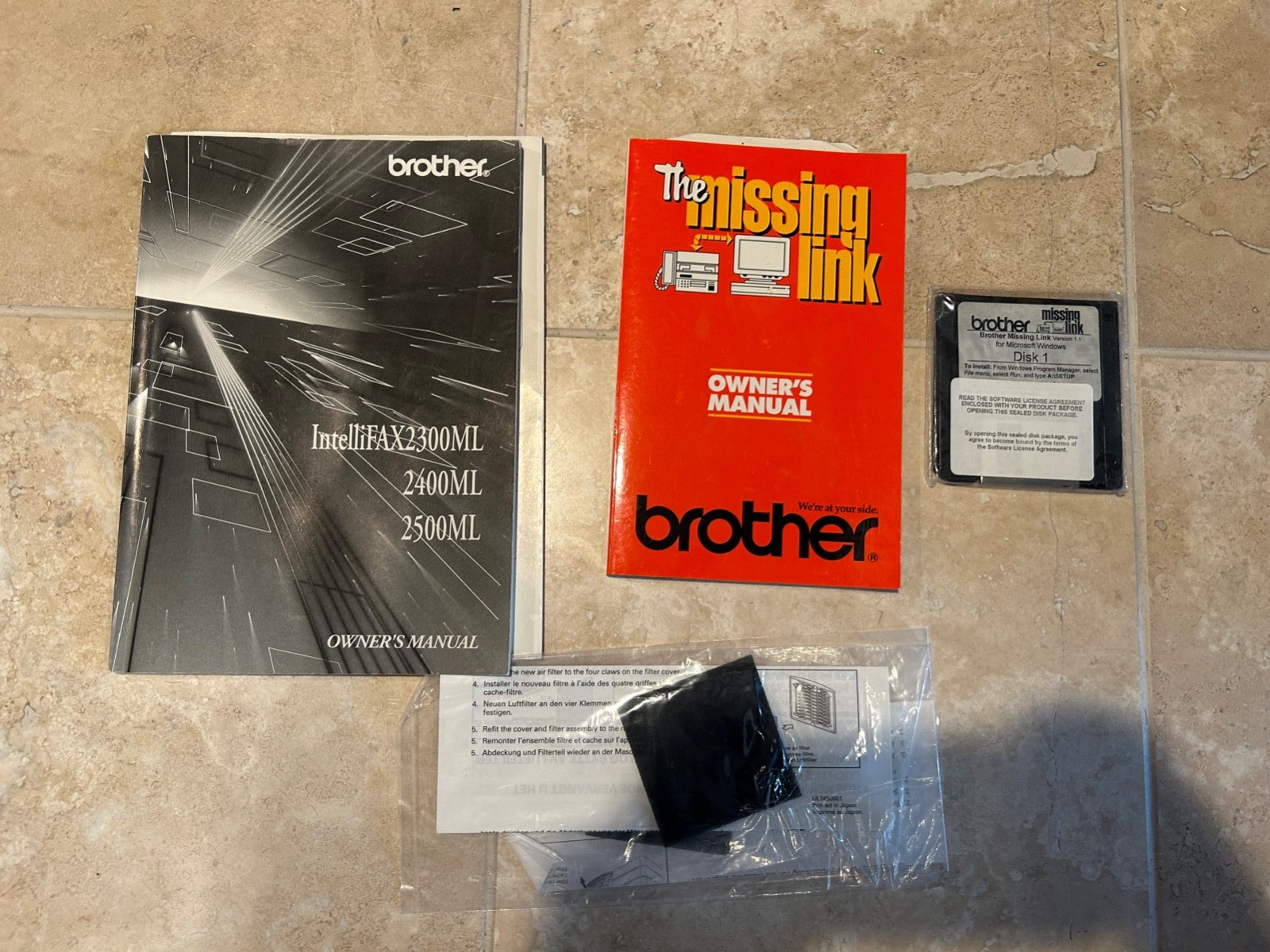 Brother the Missing Link IntelliFAX 2300ML/2400ML/2500ML software & manual only