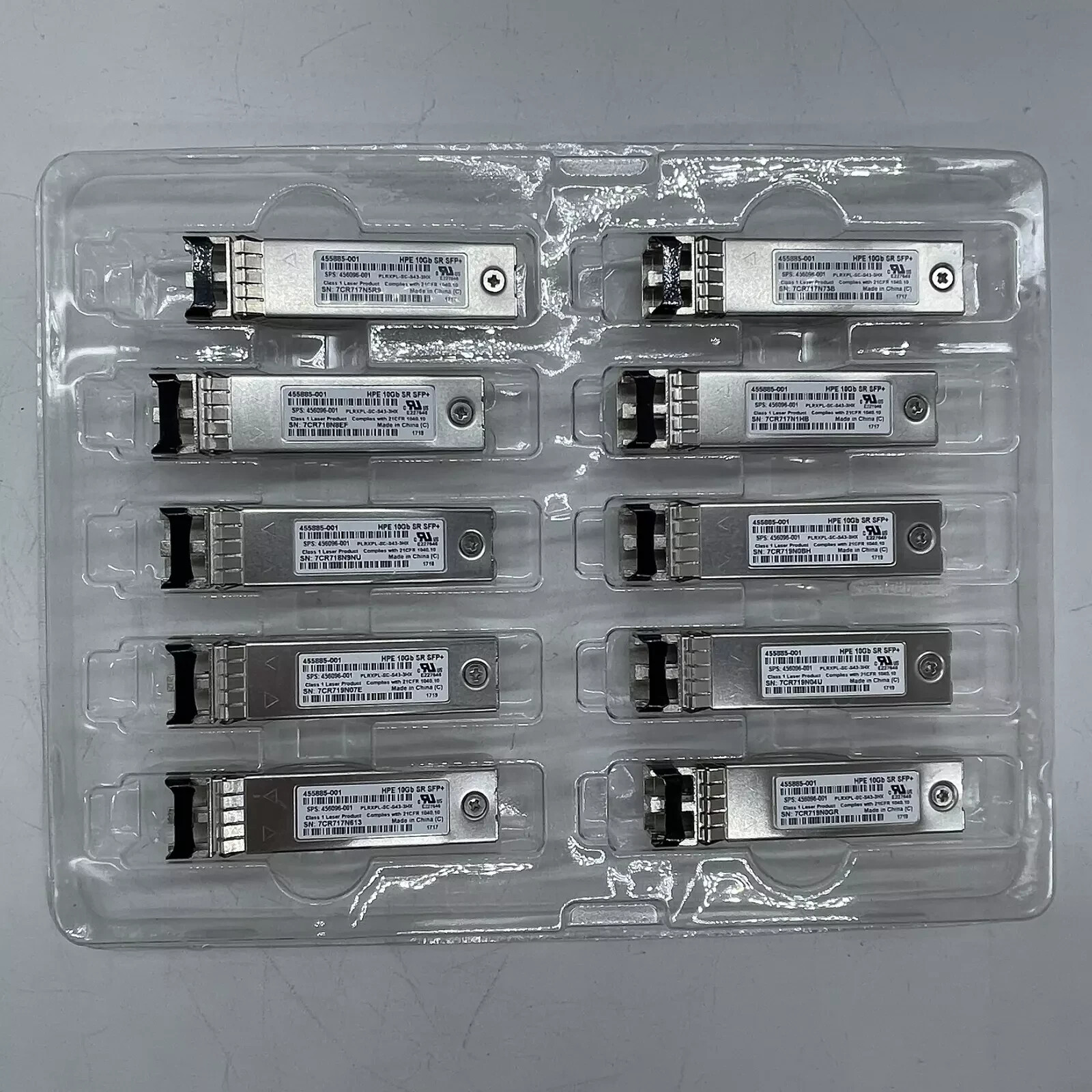 10pcs used 10Gbe 455883-B21 455885-001 456096-001 HP MMF transceiver