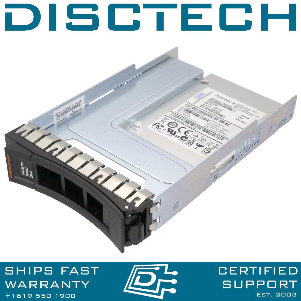 IBM / Lenovo 00W1306 / 00W1307 200GB 3.5" eMLC HS Mixed Use SAS SSD kit 69Y5284