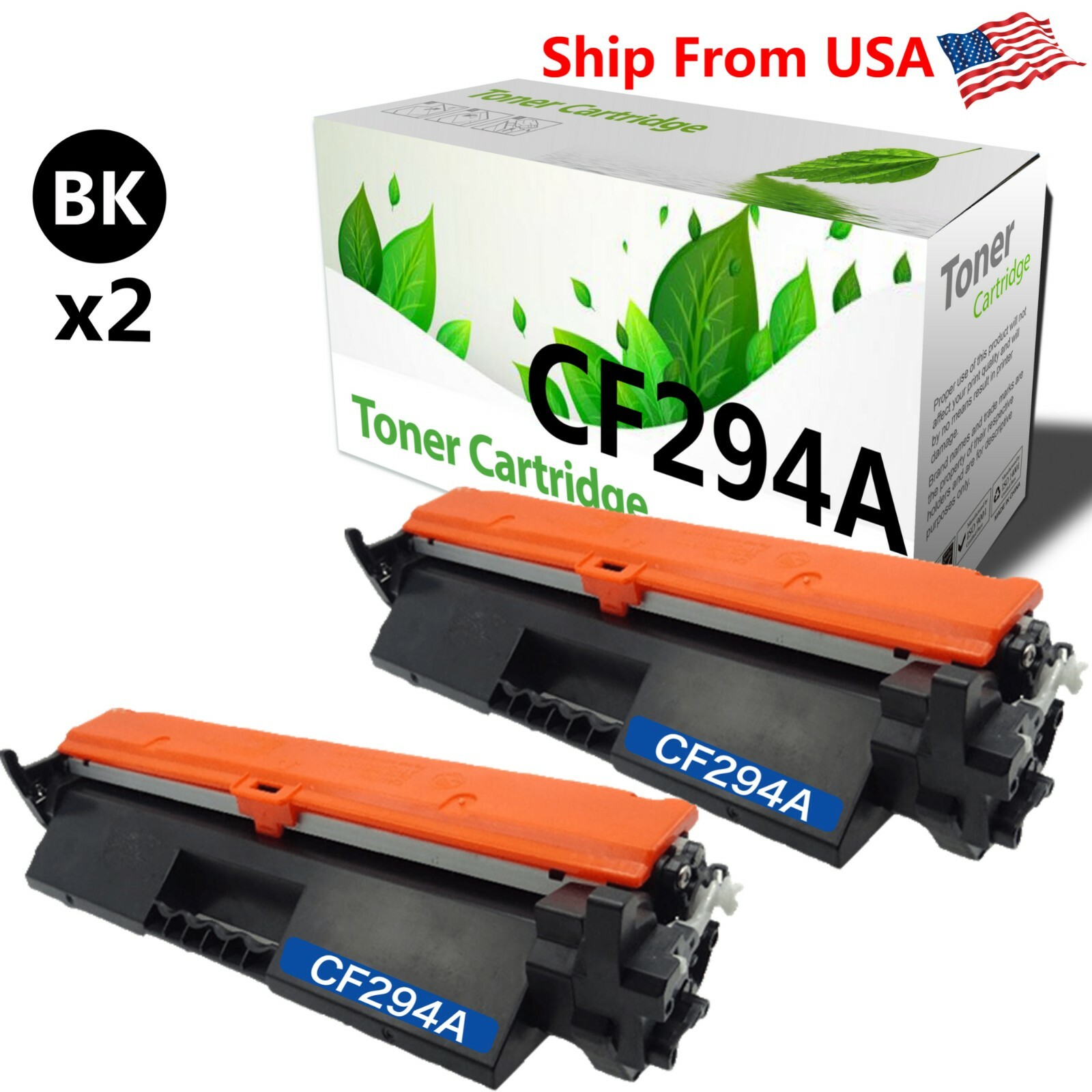 2 Pack CF294A 94A Black Toner Cartridge for Pro MFP M148fdw Printer