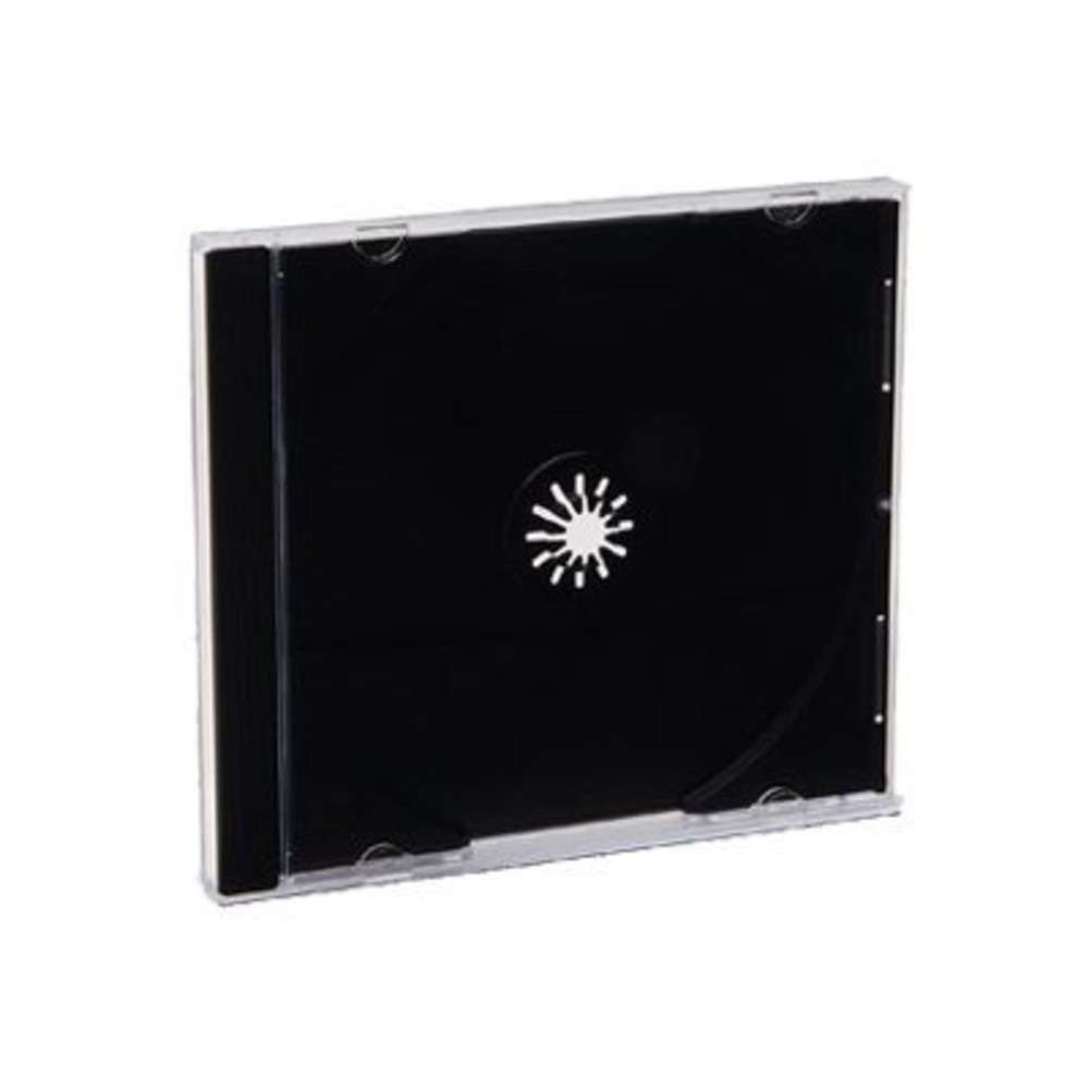 Verbatim Corporation 94867 200Pk Cd And Dvd Jewel Cases Clear Case Black Tray