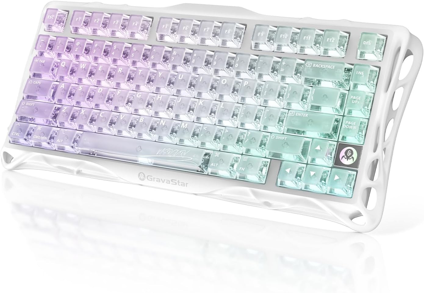 Mercury K1 Lite 75% Gaming Keyboard, 2.4Ghz/Bt/Wired Tri-Mode Wireless Keyboard,