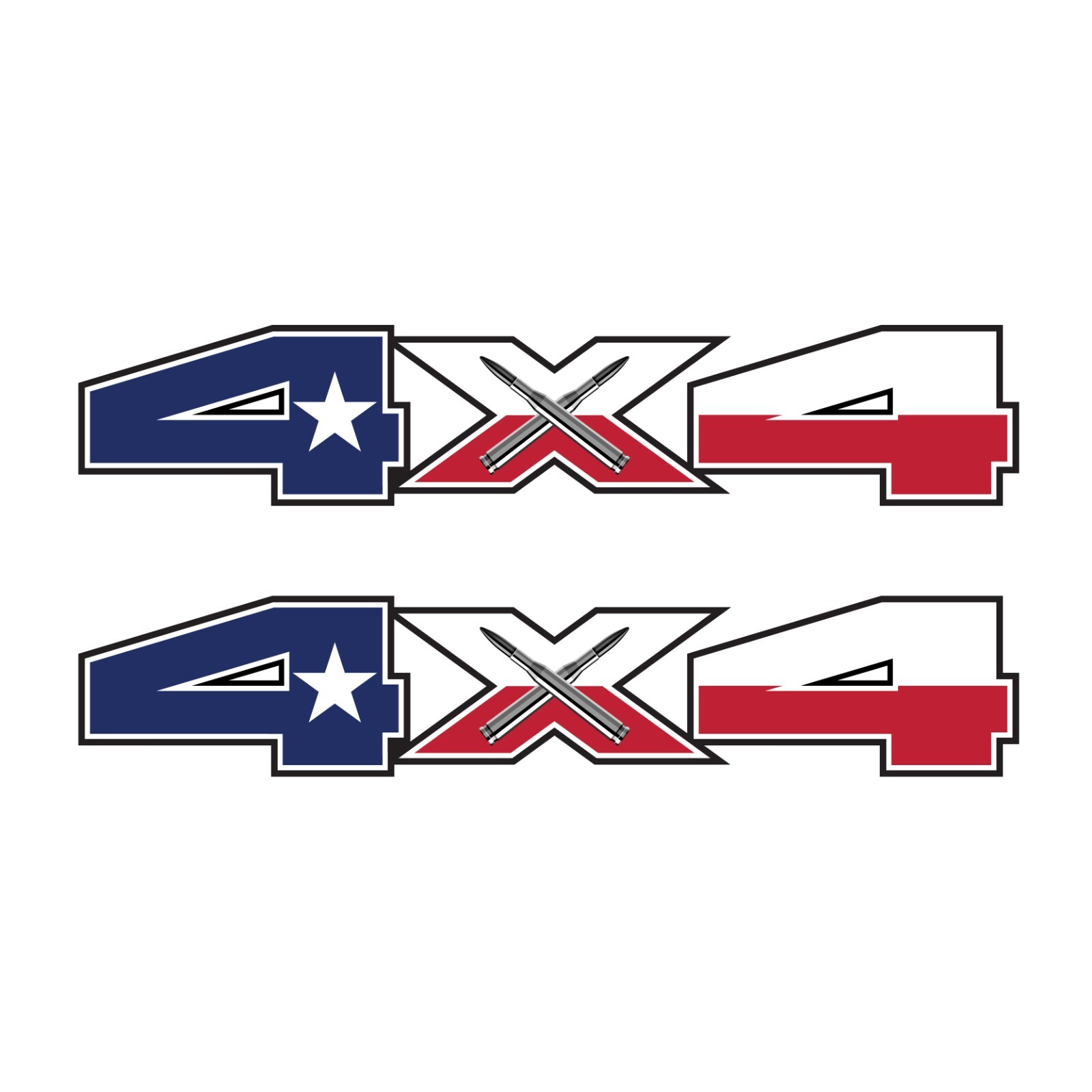 4x4 Off Road Texas Flag Decals Ford F250 Super Duty bed bedside truck F150 B3