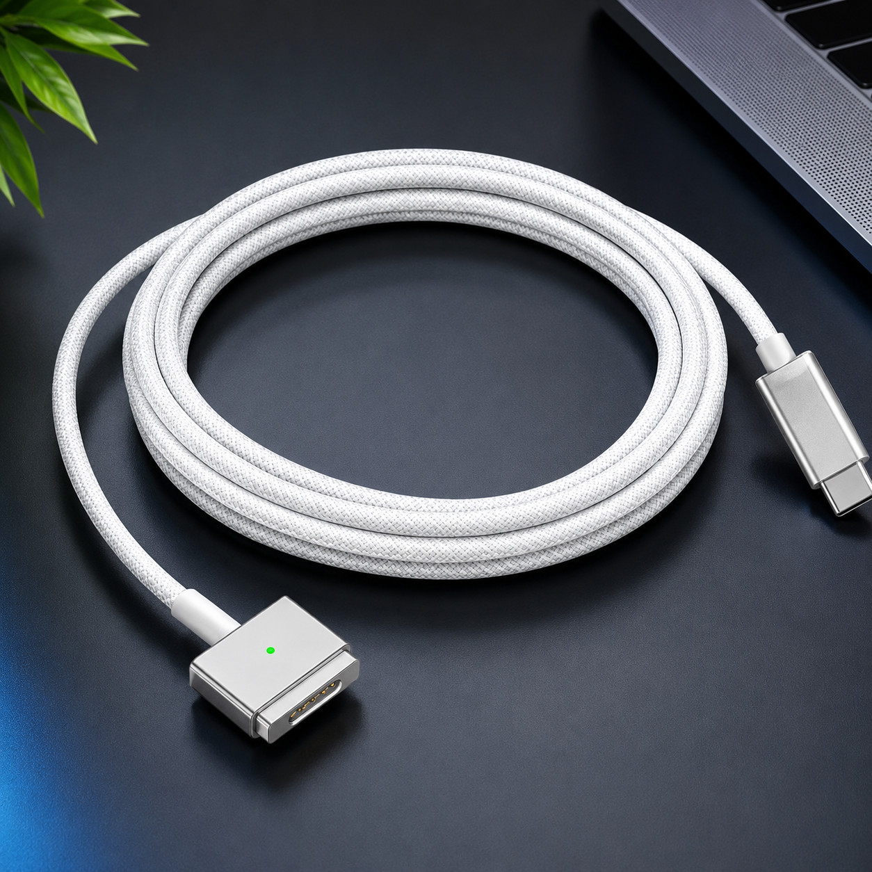 USB-C to MagSafe 2 T-Tip Braided Cable Fast Charge for MacBook Air Pro 45/60/85✅