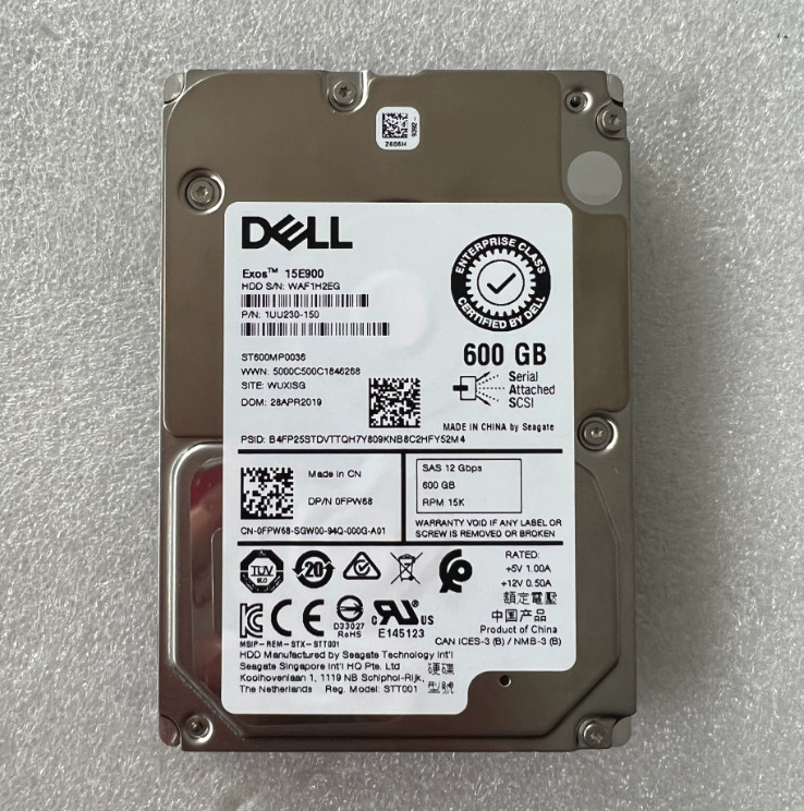 Original DELL 0FPW68 ST600MP0036 600GB 15K 2.5" SAS 128MB Server Hard Drive.