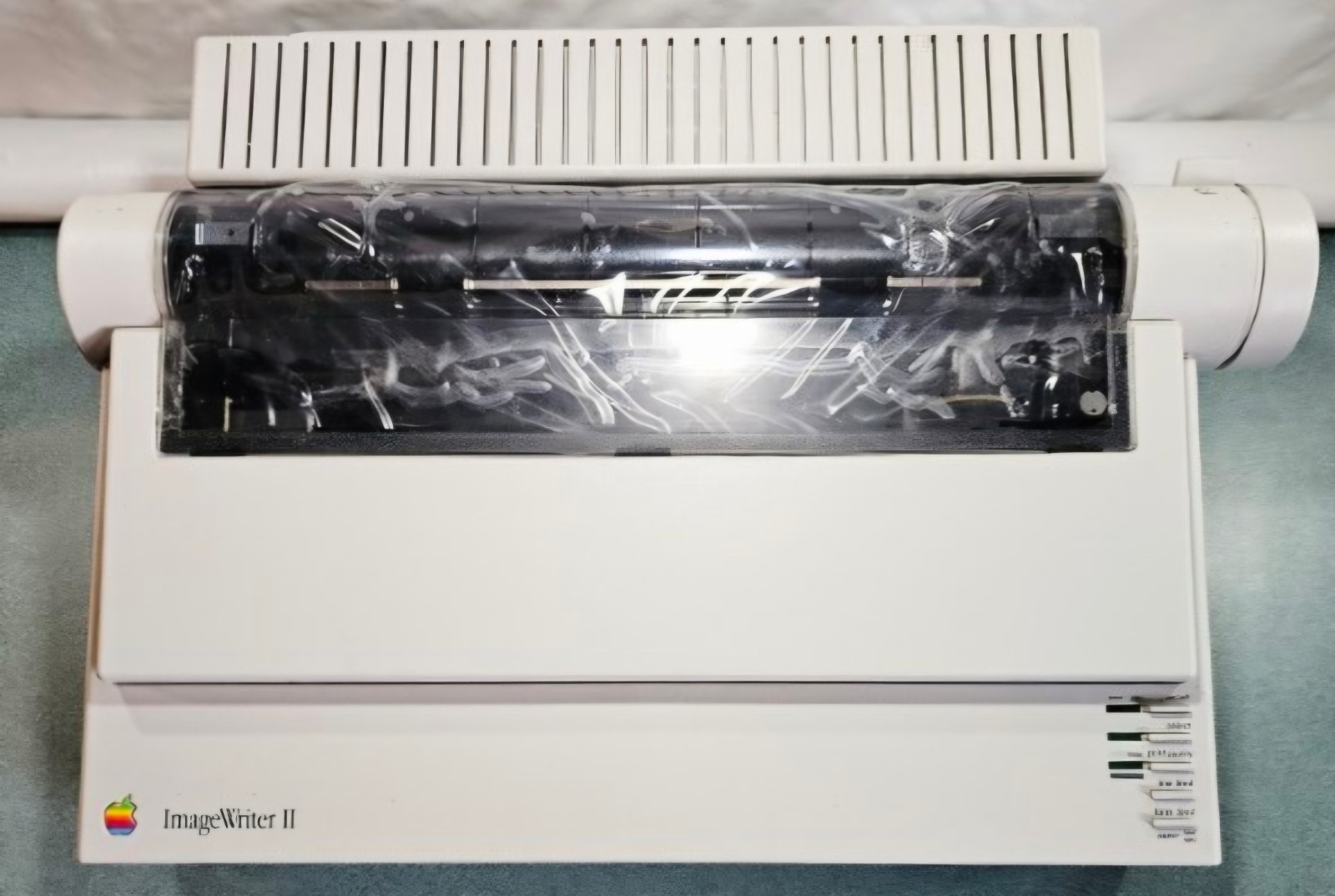 Vintage Apple ImageWriter II Dot-Matrix Printer w/Cords,Box & Manual Powers On