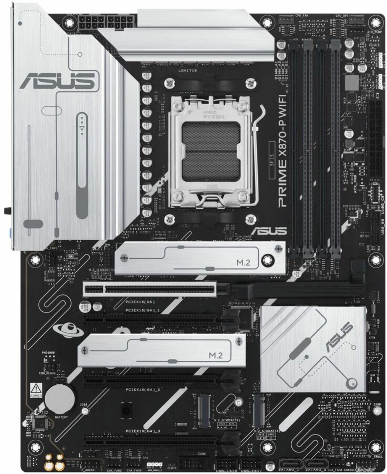 ASUS Prime X870-P WiFi Motherboard ATX AMD X870 DDR5 PCIe 5.0 x16 Socket AM5