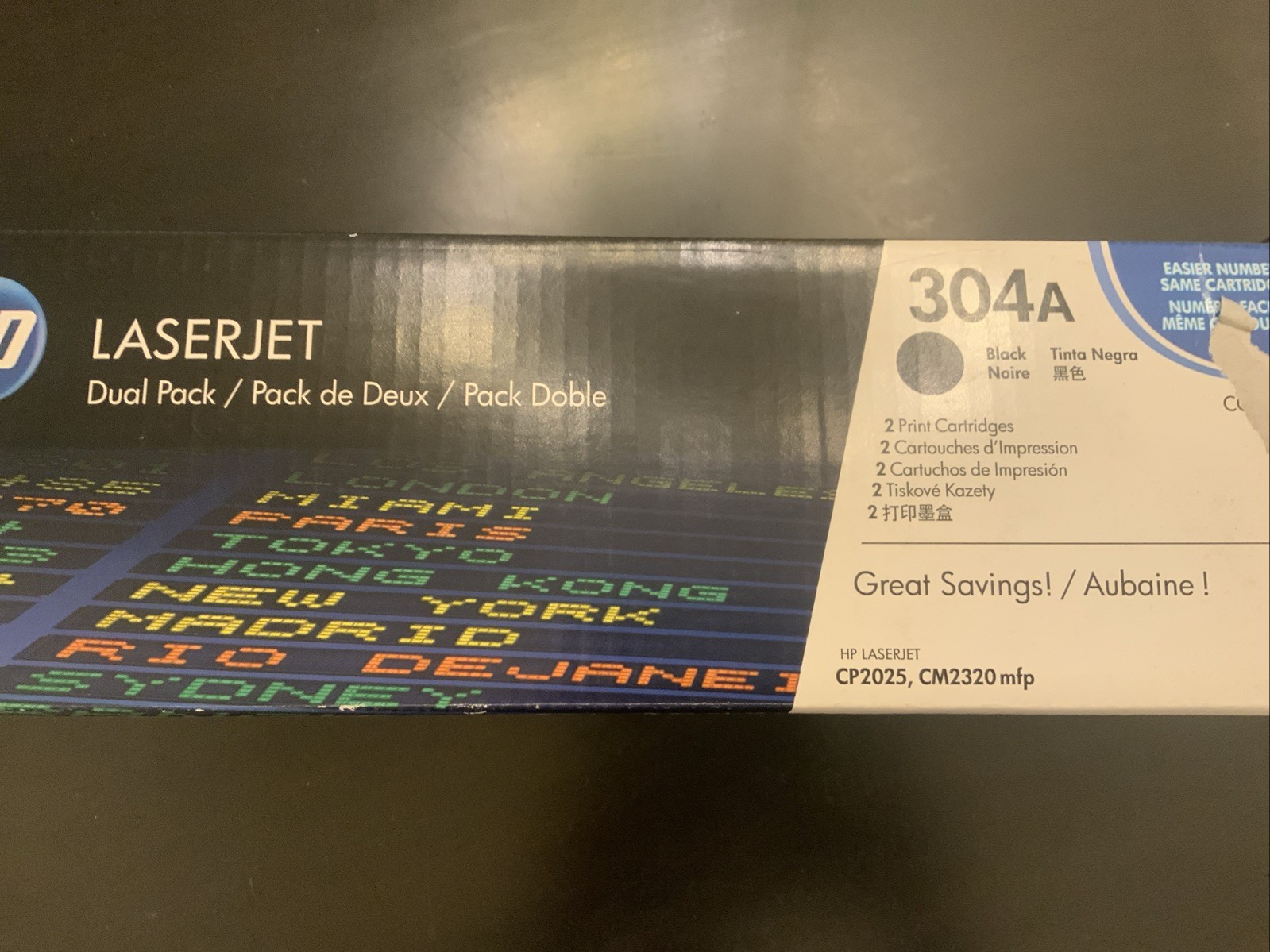 HP 304A Original LaserJet Toner Cartridge - Black (CC530AD) double pack