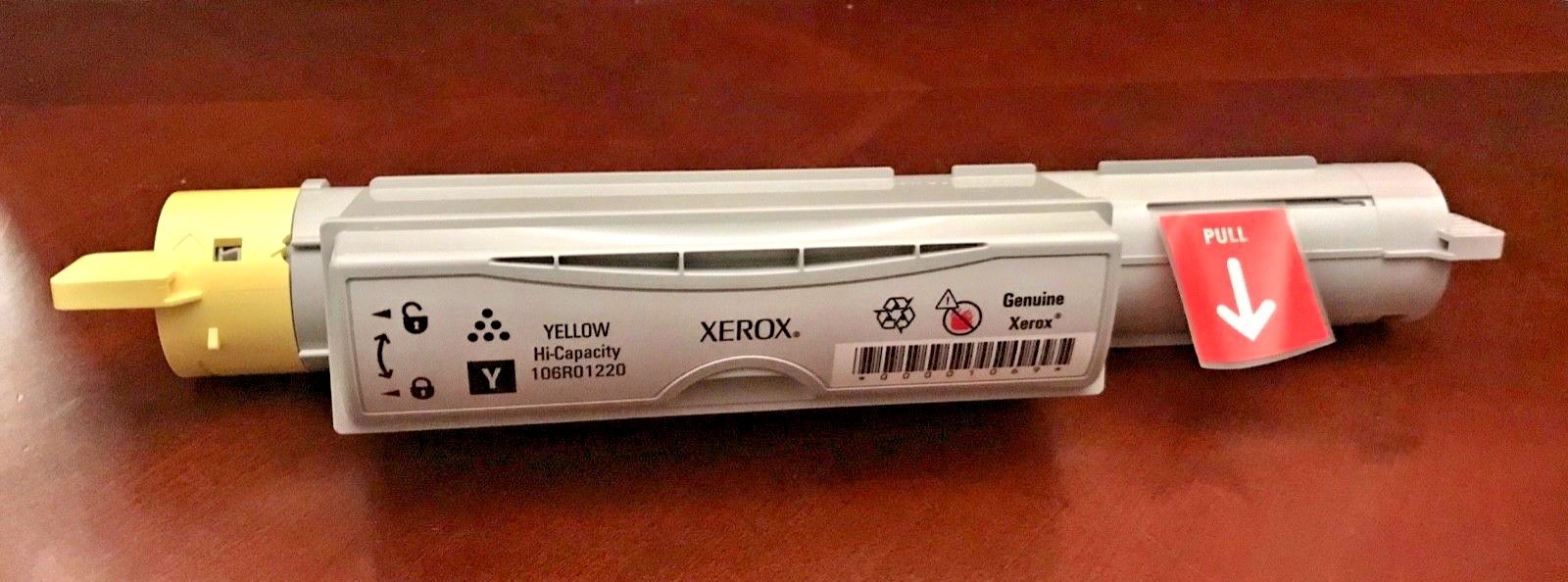 Genuine Xerox Phaser 6360 High-Capacity Yellow Toner Cartridge 106R01220 