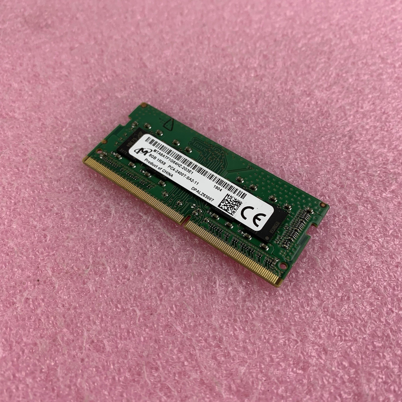 Micron  PC4-2400T-SA2-11 8GB 1RX8 RAM - Untested
