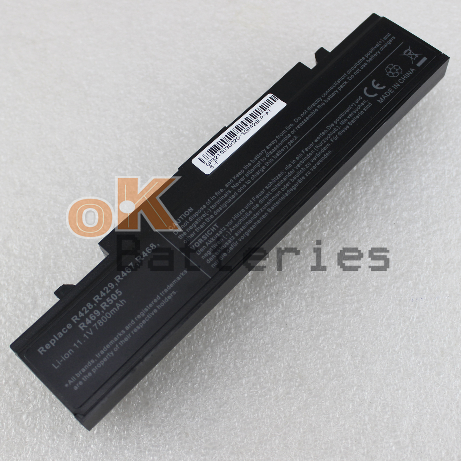 New 11.1V/10.8V 7800mAh Battery AA-pb9nc6b For SAMSUNG RV520 RC512 RV511