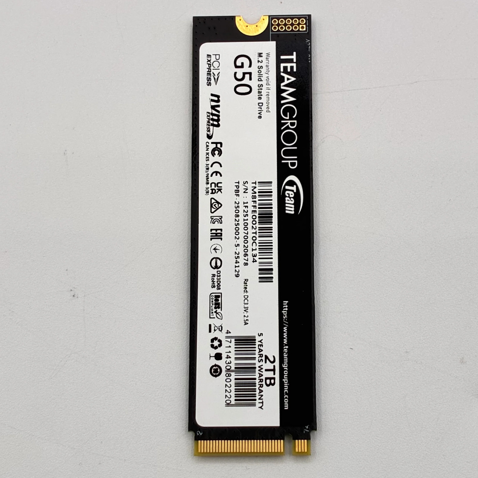 TeamGroup T FORCE G50 2TB M.2 NVMe SSD