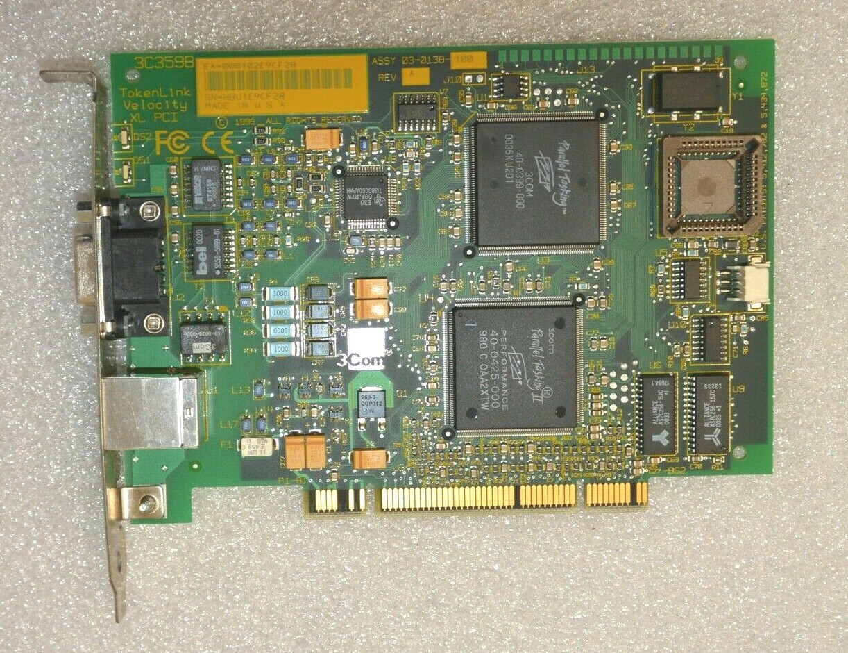 3Com TokenLink Velocity XL PCI Network Card Made In USA Model: 3C359B 