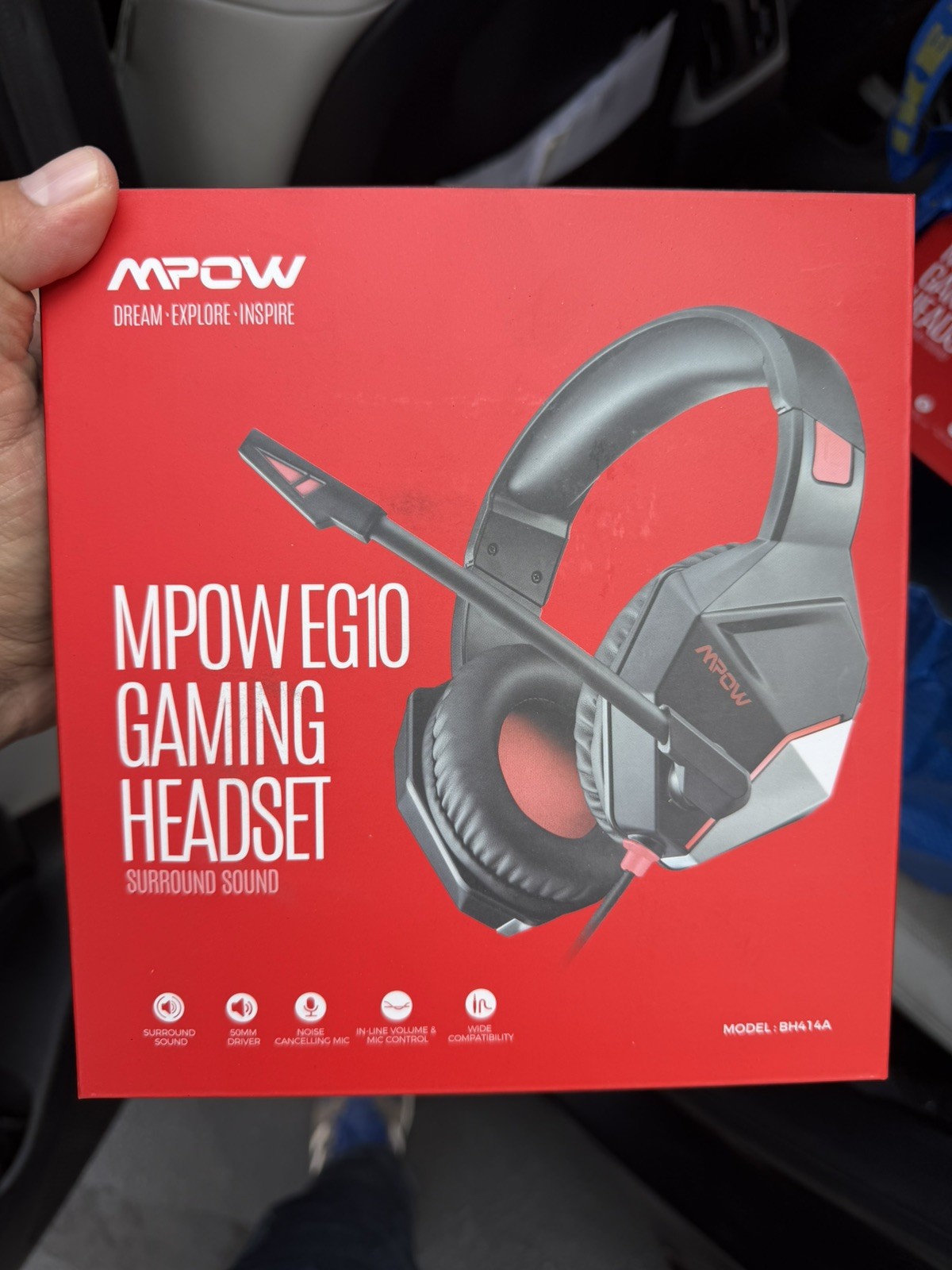 MPOW EG10 Surround Sound Gaming Wired Headset Open box NEW