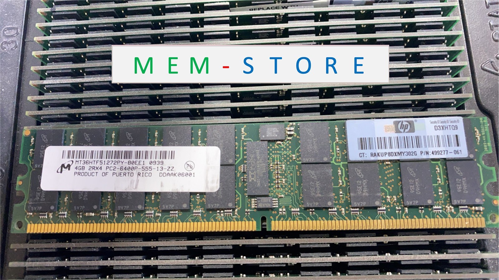 MT36HTF51272PY-80EE1 Micron 4GB PC2-6400 DDR2 800MHz ECC RDIMM RAM HP 499277-061
