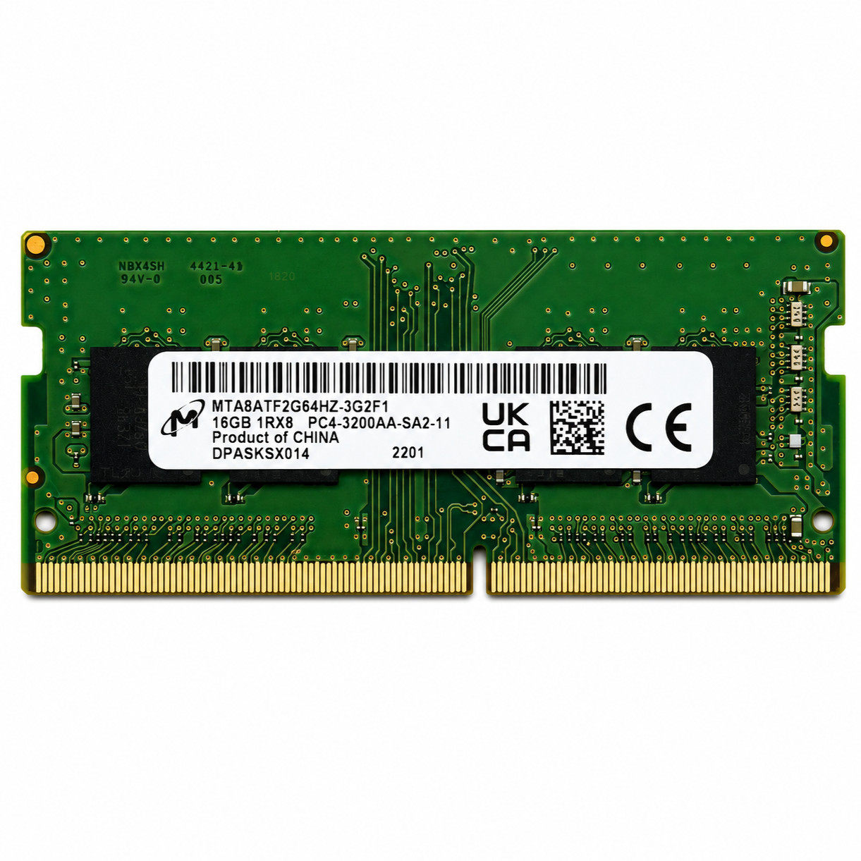Micron 16GB DDR4 3200MHz PC4-25600 1Rx8 SODIMM Laptop Memory MTA8ATF2G64HZ-3G2F1