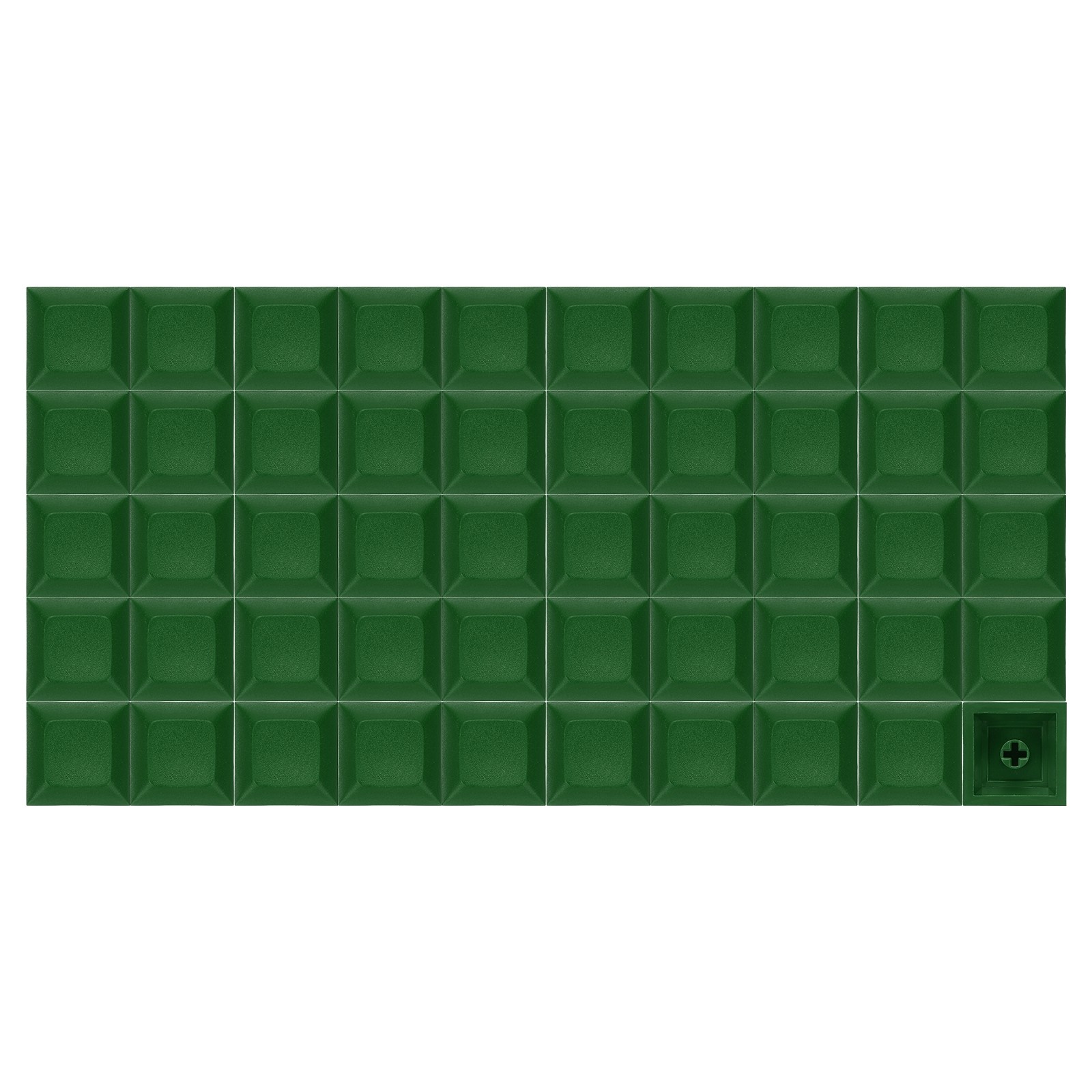 50 Pcs PBT Keycap Set DSA Mechanical Numeric Keypads for Keyboard, Dark Green