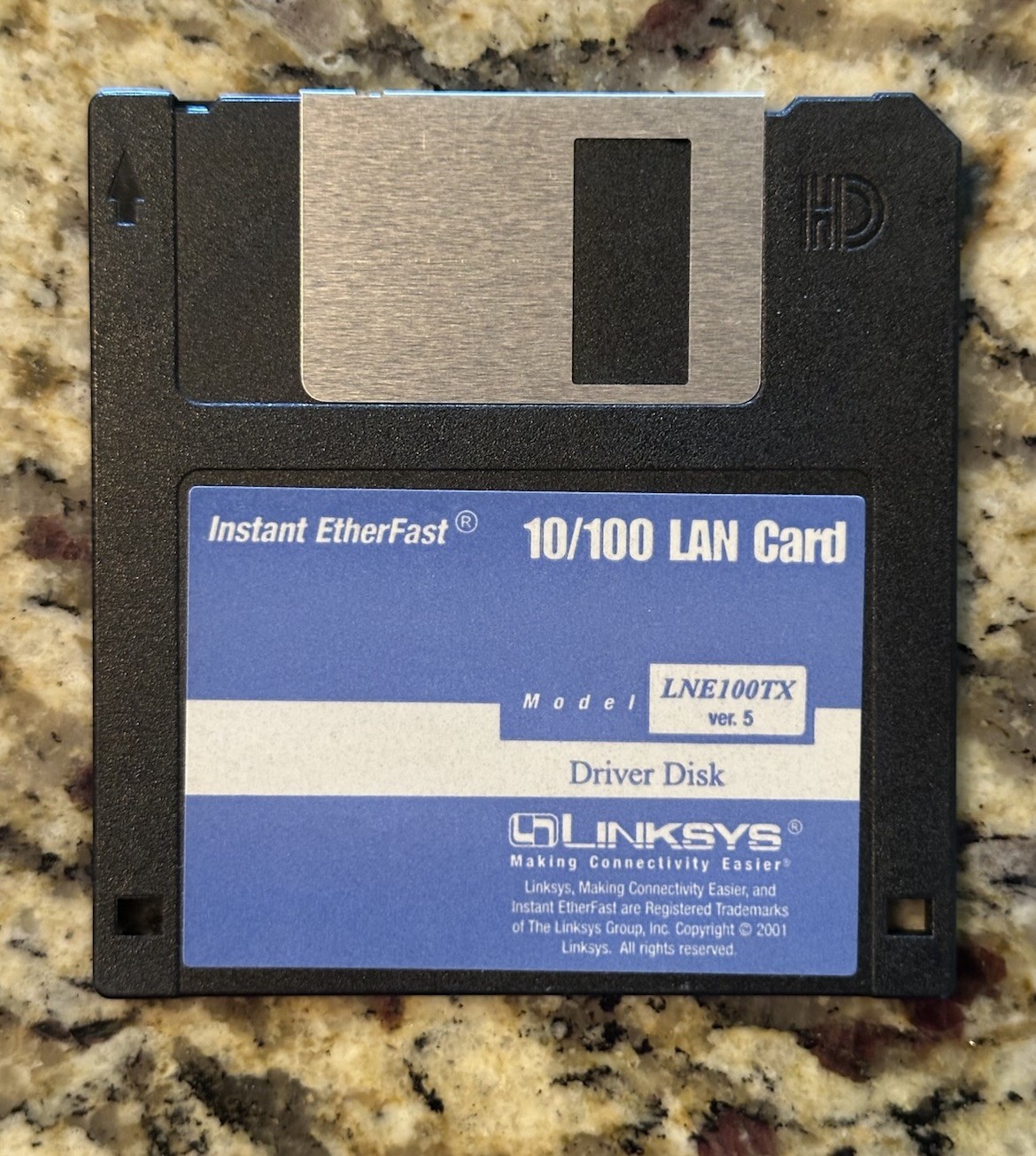 Vintage Instant EtherFast 10/100 LAN Card Linksys Driver 3.5" Disk Version 5