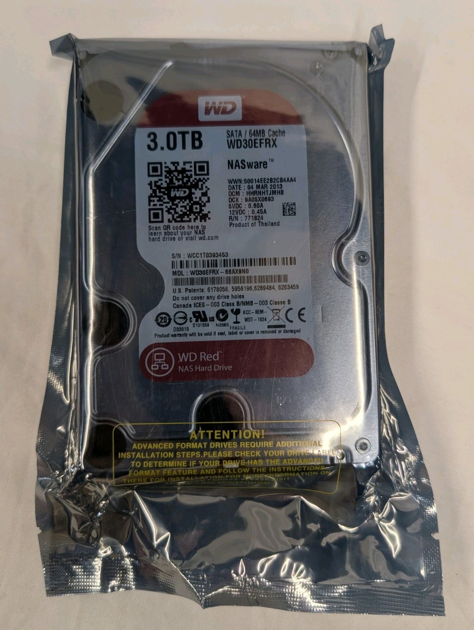 Western Digital WD Red WD30EFRX-68AX9NO 3TB 3.5in SATA  64MB New Sealed