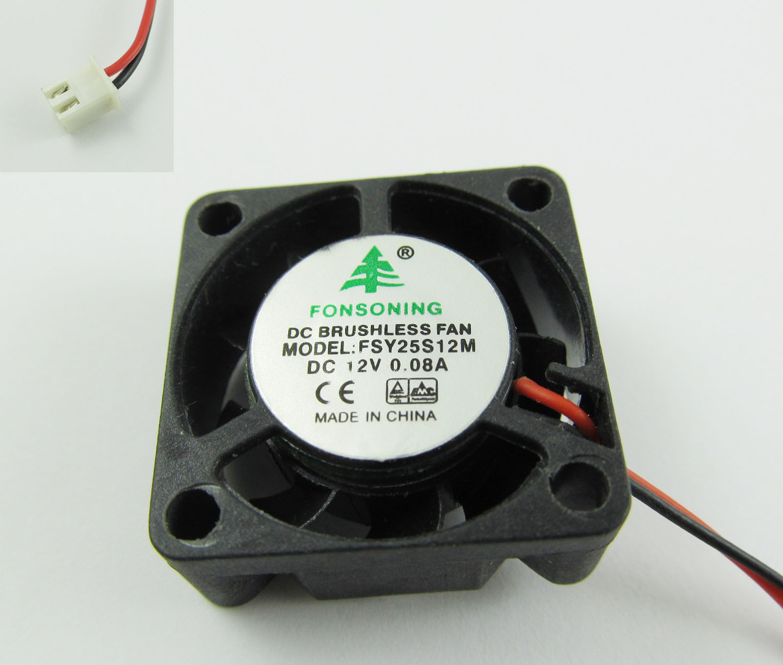 1pcs 25x25x10mm Brushless Cooling Fan 2510 2 Pin Wire DC 12V MODEL