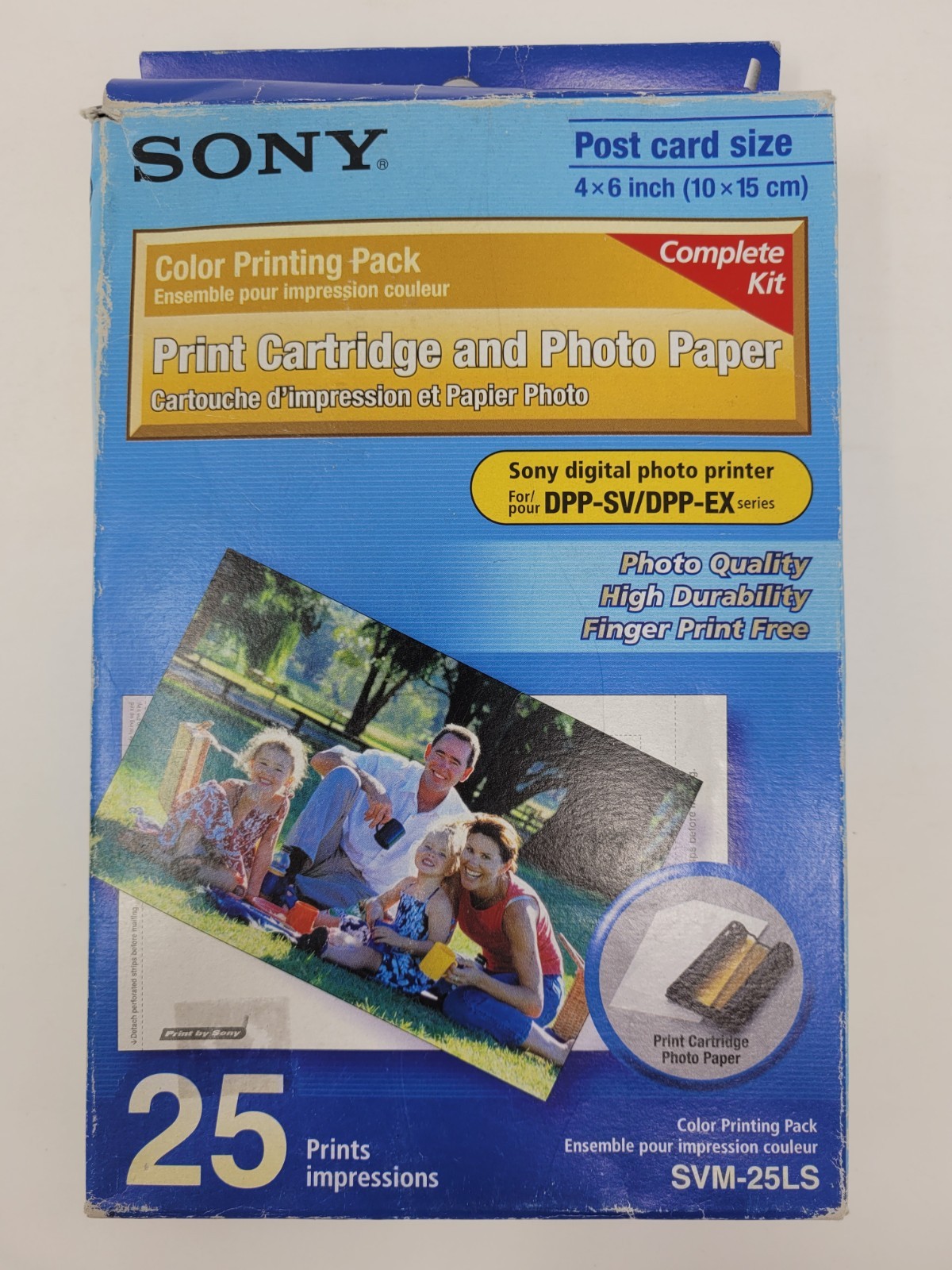 Sony SVM-25LS Color Ink Cartridge & Photo Paper Sheets x25 - NEW, Open Box