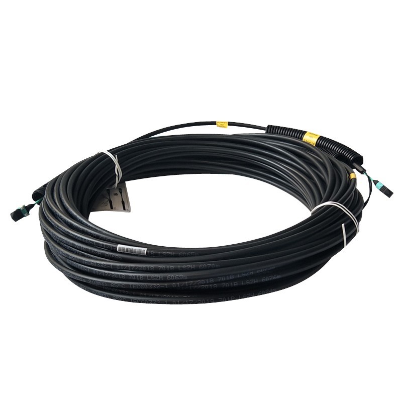 100m Outdoor MPO Female 8 Cores Cable 10GB 50/125 OM3 MM Field Fiber Patch Cord