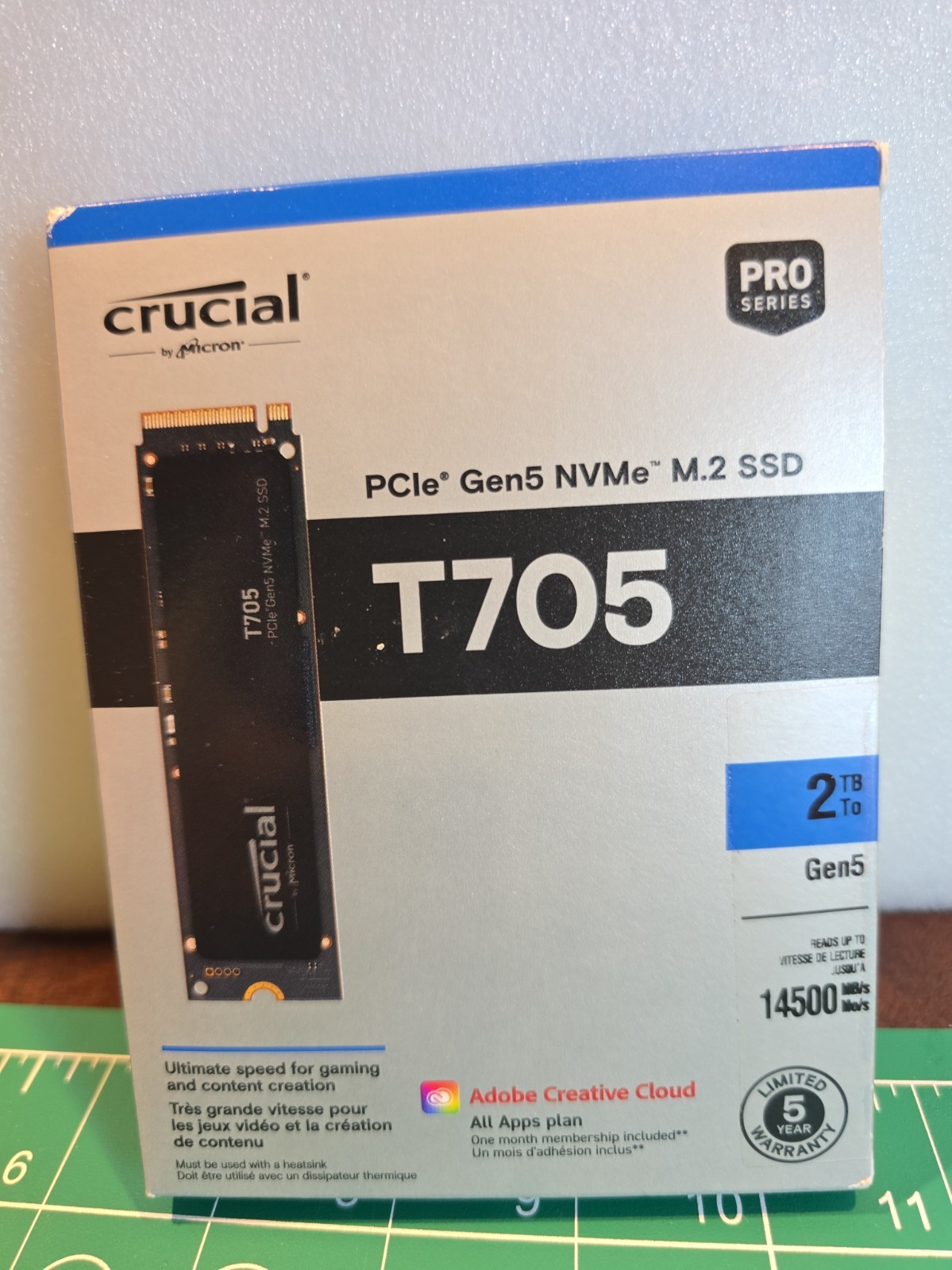 *NEW SEALED* Crucial T705 2TB PCIe Gen5 NVMe SSD Up to 14,500MB/s CT2000T705SSD3