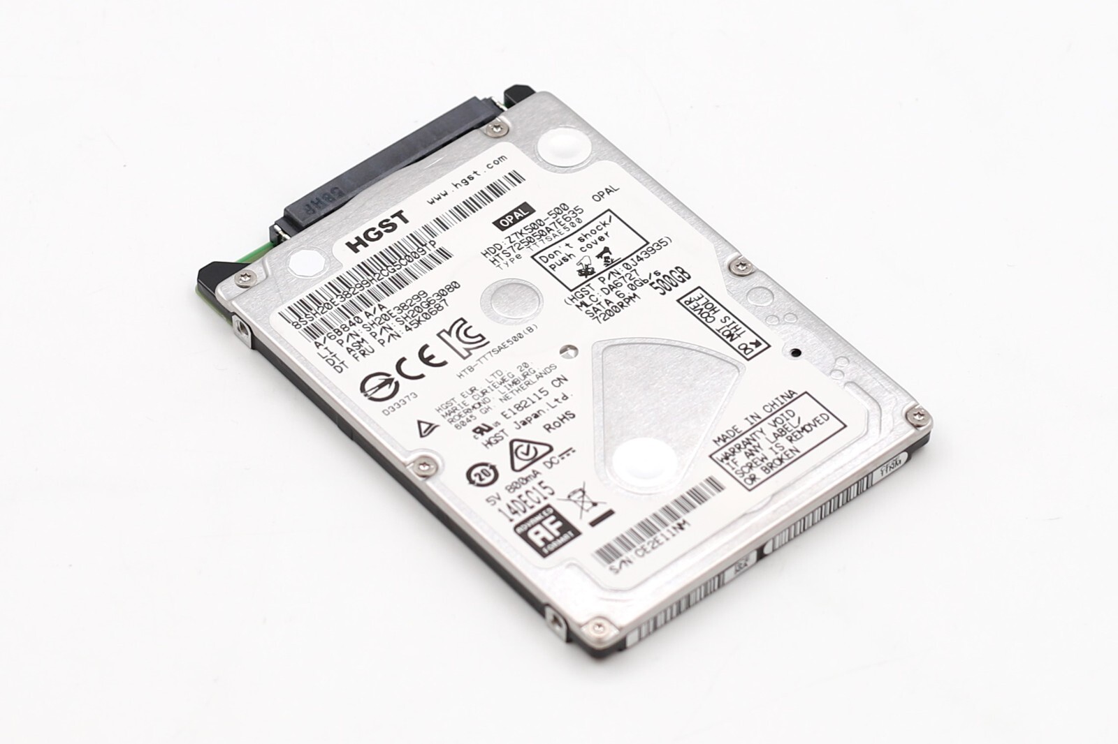 HGST HTS725050A7E635 500GB 2.5" 6Gb/s 7.2K RPM SATA Drive P/N: 0J43935 Tested
