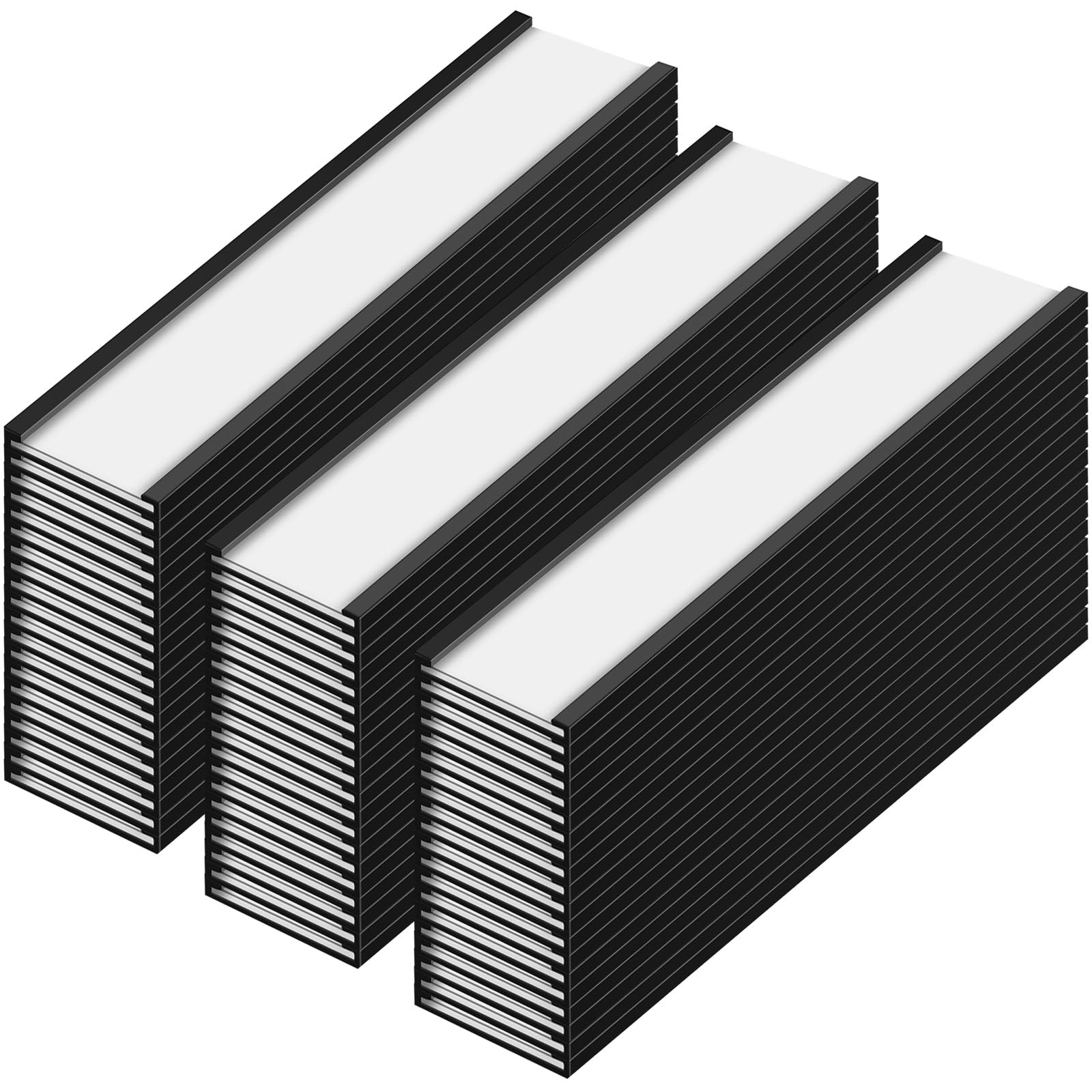 ReliThick 100 Pack C Channel Magnetic Label Holders 4 x 1 Inch Magnetic Label...