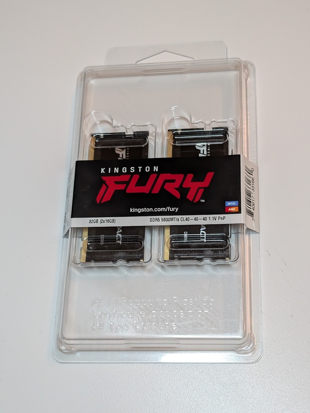 Kingston FURY Impact 32GB 2x16GB DDR5 5600 CL40 XMP Intel AMD