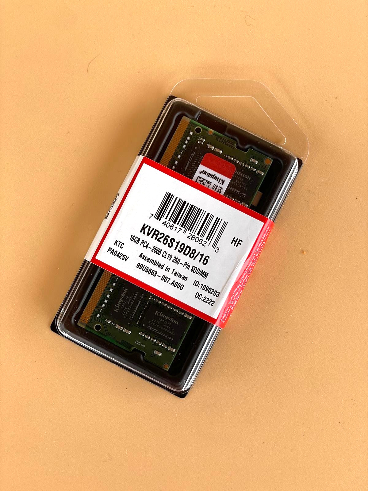Genuine Kingston DDR4 16GB RAM KVR26S19D8/16 SODIMM NEW SEALED
