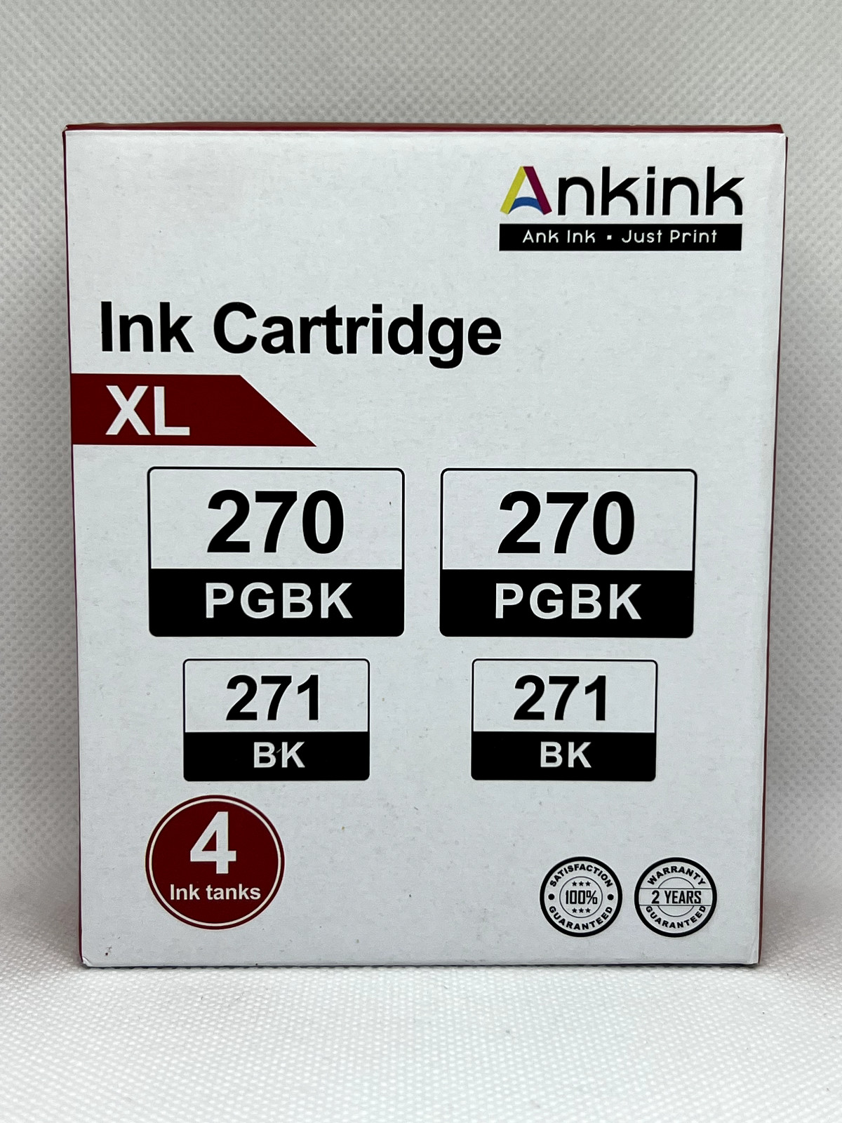 4 Pack of Ankink Compatible Canon (2) PGBK 270 XL & (2) BK 271 Ink Tanks